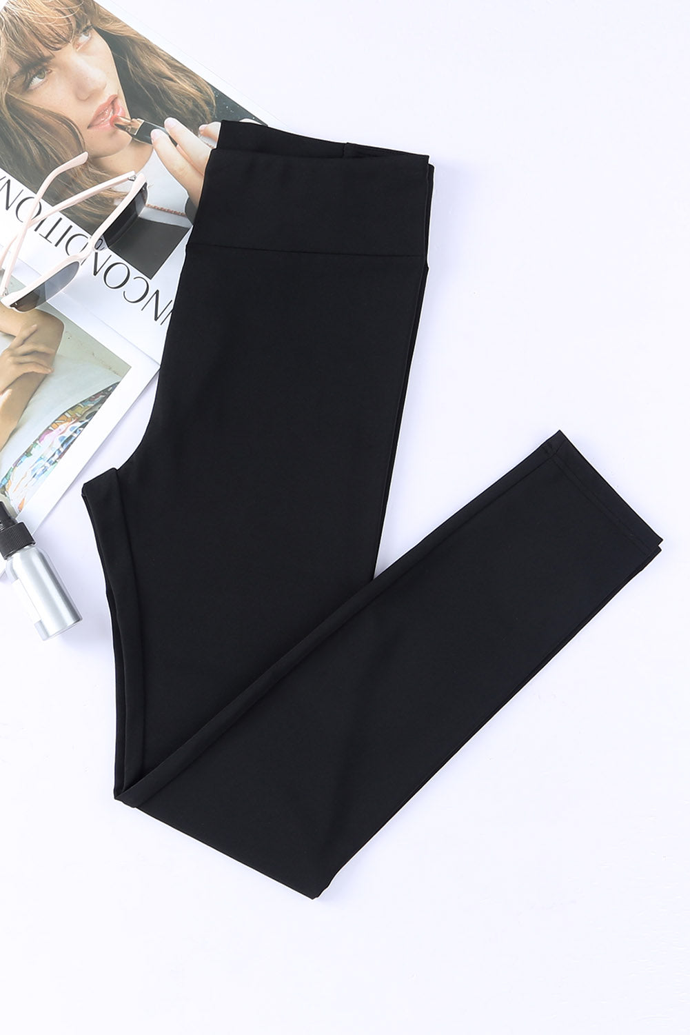 Black Criss Cross Tummy Control High Waisted Leggings