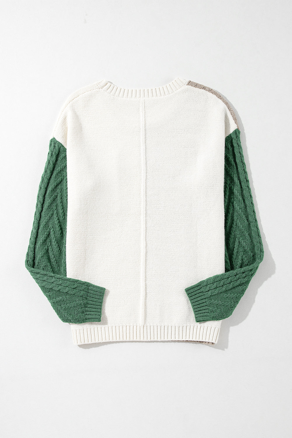 Gold Flame Colorblock Pocket Drop Shoulder Sweater