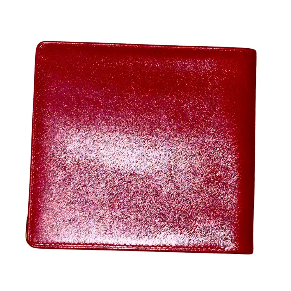 Cartier Leather Bi Fold Vintage 80s Men's Wallet burgundy made in Spain