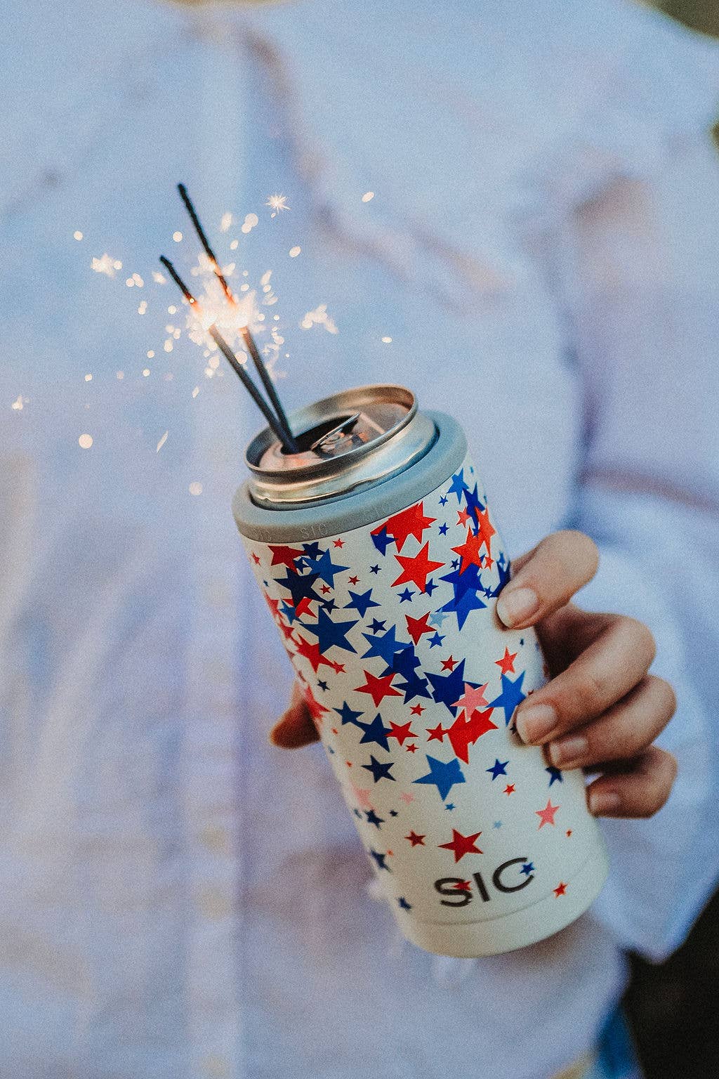 SIC Cups - Slim Can Cooler Falling stars